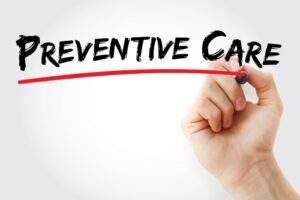 marker writing the words preventive care