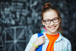 student excited to go to school