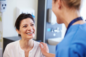 patient speaking to their primary care provider